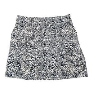 La Mer Luxe XL Tennis Animal Print Skort Skirt Black Beige Stretch Knit Stretch